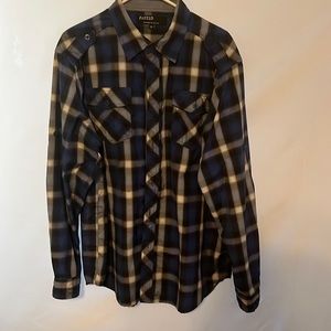 Panzer Men Casual Dress Shirt| Size 2X Color Blue/Gray